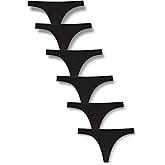 Amazon Essentials Cotton Thong Underwear for Women, Pack of 6