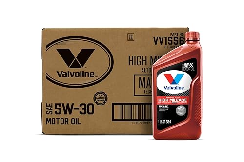 Valvoline High Mileage with MaxLife Technology 5W-30 Synthetic Blend Motor Oil 1 Quart (Pack of 6)