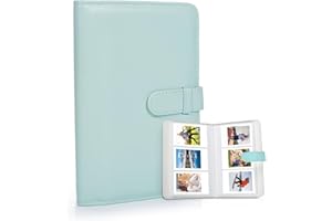 Riosin 108 Pockets Mini Album Compatible with Fujifilm Instax Mini film, Suitable for Instax Mini 12/11/7+/9/Evo/Link 2, 2x3"Photo Album for Canon ivy 2 Kpop Photocard(Mint Green)
