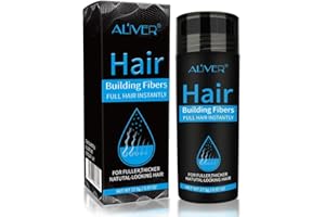 AFITMOE Hair Fibers for Thinning Hair BLACK Single Fiber without Spray Applicator,Undetectable Natural Formula,Instantly Conceal & Thicken Thinning or Balding Hair Areas,for Men&Women,0.97Oz