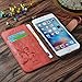 CORNMI Design for iPhone 6 plus Case, Premium Vintage Flip Wallet Leather Magnetic Closure Cover Skin for iPhone 6 plus and 6S plus 5.5 inch with Card Slots, Cash Compartment and Wrist Strap(Wine Red)