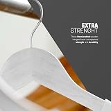 KEPLIN Wooden Coat Hangers 360 Rotating Hook 20 Pack White view 5