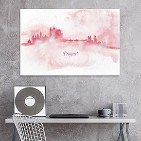 Impressionism Watercolor Style City Landscape of Prague