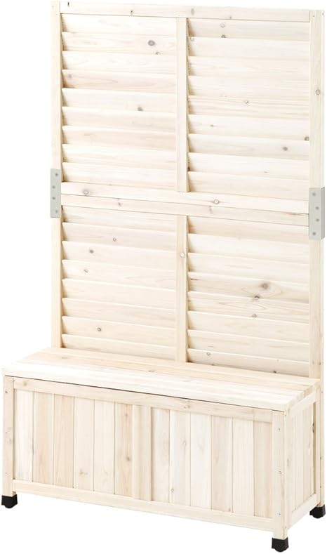 Amazon Co Jp ぼん家具 ガーデンフェンス プランター付き 木製 庭フェンス ラティス 目隠し 日除け 屋外 90 150cm ルーバーwh Diy 工具 ガーデン