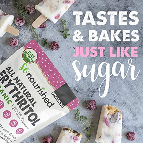 Organic Powdered Erythritol Sweetener 11 Sugar Substitute, Keto 0