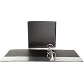 Universal174; Round Ring Economy View Binder, 3"- Black Black