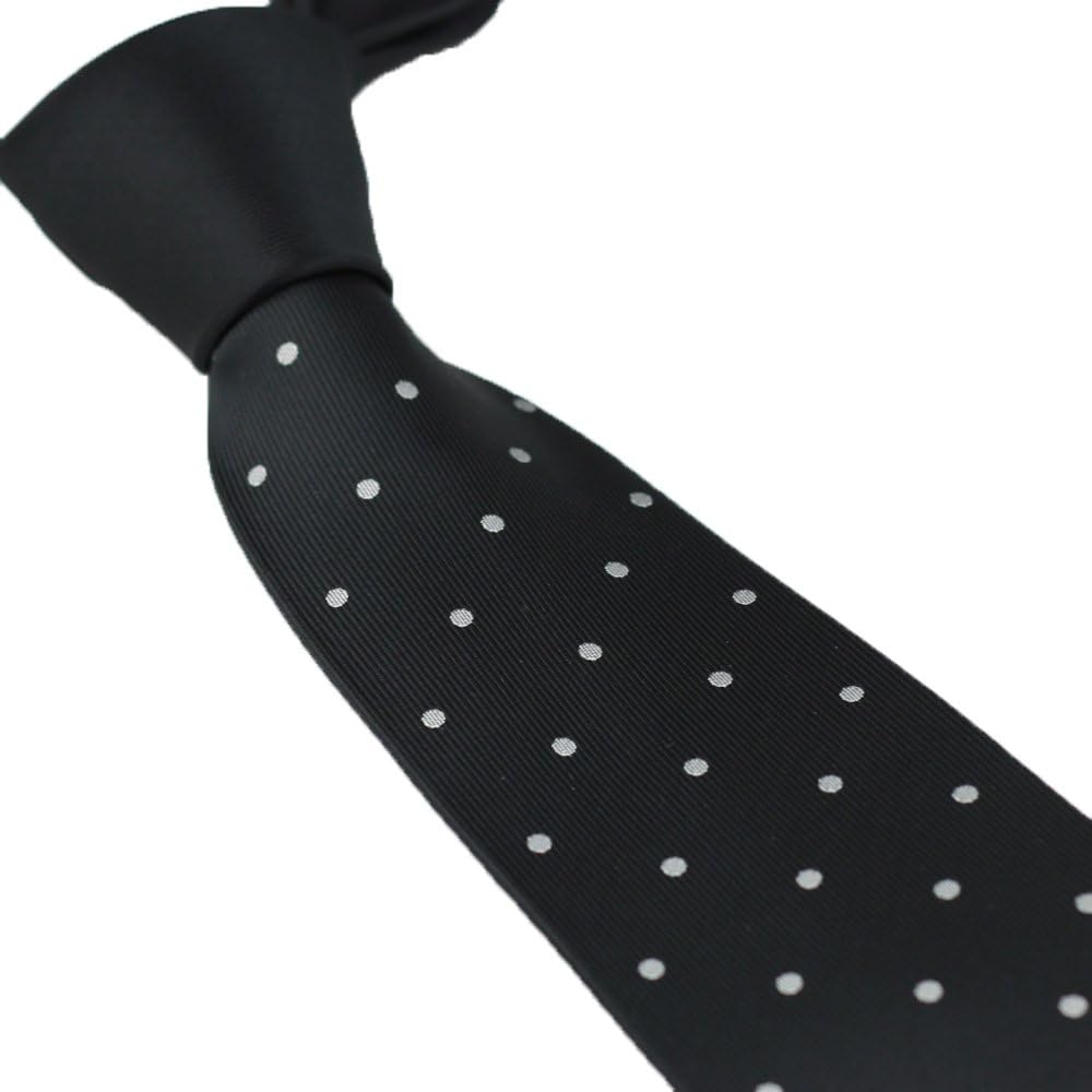 Coachella Ties Solid Knot Contrast Polka Dot Tie Jacquard Necktie Formal Tie 8.5cm