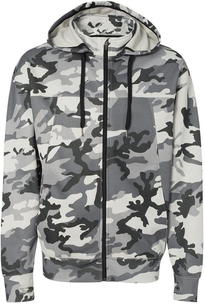 camo zippered hoodie