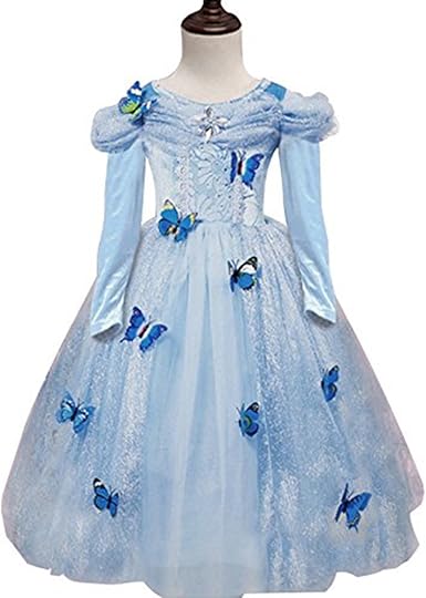 cute baby girl in blue dress