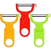 Original Vegetable Peeler Carbon Steel Blade 3-Pack Red/Green/Yellow