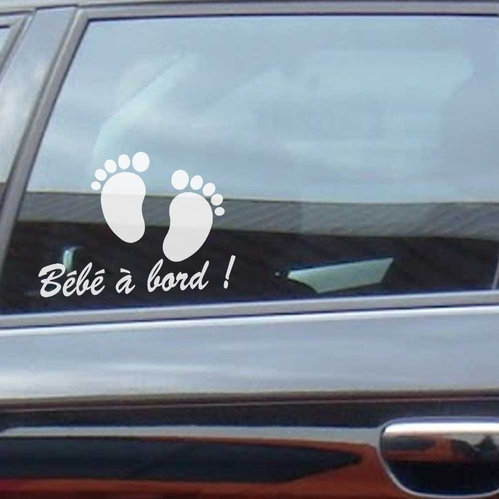 Sticker Bebe A Bord Autocollant De X 15 Cm Avec Petits Pieds De Bebe Cadeaux Et Produits Derives Auto Et Moto Nertili Al
