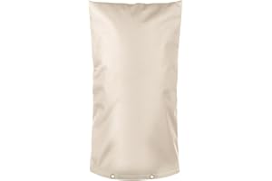 ANGOONI Upgraded 18"W x 34"H Backflow Preventer Cover Aluminum Foil (5℉) - Industrial 600D Winter Sprinkler Valve Covers for Outside, Anti-UV Winter-Freeze Water Well Pump Cover, Beige…