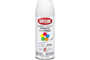 Krylon K05150107 ColorMaster Paint + Primer, Gloss, White, 12 oz.