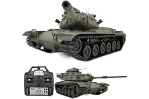 Ssccgym Remote Control Heavy Tank M60A3 RC Battle War Military Vehicle Simulation Smoke Shooting Sound Effect Collection Entry-Level Model 25.2Inch Large