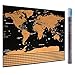 Scratch Off World Map With Clip on Camera Lens for Phone, Scratch off Tool, Microfiber Cloth, and Travel EBook|Detailed Cartographic Poster, Glossy Finish, Easy To Scratch & Wall Hang|32in x 23in