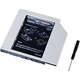 QUMOX Laptop 2nd HDD SSD DVD Bay Caddy Adapter for 2.5''/12.7mm Universal CD/DVD-ROM SATA to SATA Hard Drive External Enclosu