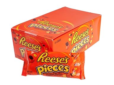 Reese's Pieces Candy 24x43g - Erdnussbutter Pastillen ummantelt von einer süßen Glasur.