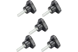 5Pcs Knob Bolt, M6 Thread Lathe Hand Grip Twist Knob Nut Screw with Triangle Locking Handle, Strong Corrosion Resistance, Dur