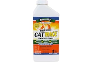 Nature's Mace 40 Ounce Cat Repellent Concentrate, Cat Repellent Spray, Keep Cats Out, Train Your Cat to Stay Out, Cat Training Tool, Cat Repellent Indoor & Outdoor, Cat Scratch Deterrent, Mint, Orange