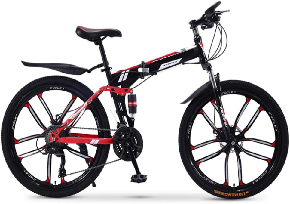XWDQ Folding Mountain Bike Bicycle 20/24/26 Inch Male And Female Students Variable Speed Double Shock Absorption Adult