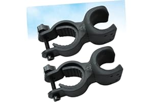 TOBBOMEY 2pcs Adjustable Rotational Bike Handlebar Flashlight Mount Holder Rubber Clamp Extender Bracket for