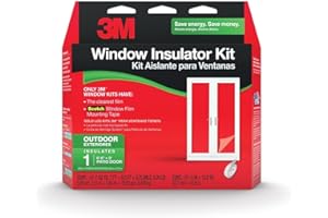 3M Outdoor Patio Door Clear Insulation Kit, Heat or Cold Window Insulation Kit for Large Windows and Sliding Doors, 1-Door Kit, 7 ft. X 9.3 ft.