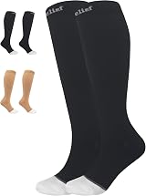 360 RELIEF Open Toe 4XL Compression Socks 2 Pairs Black 15-20 mmHg