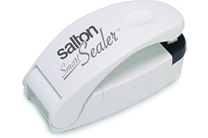 Salton SmartSealer 2-in-1 Bag Sealer and Cutter for Chip Bags, Reseal and Cut Food Storage Snack Bags, Handheld and Portable,