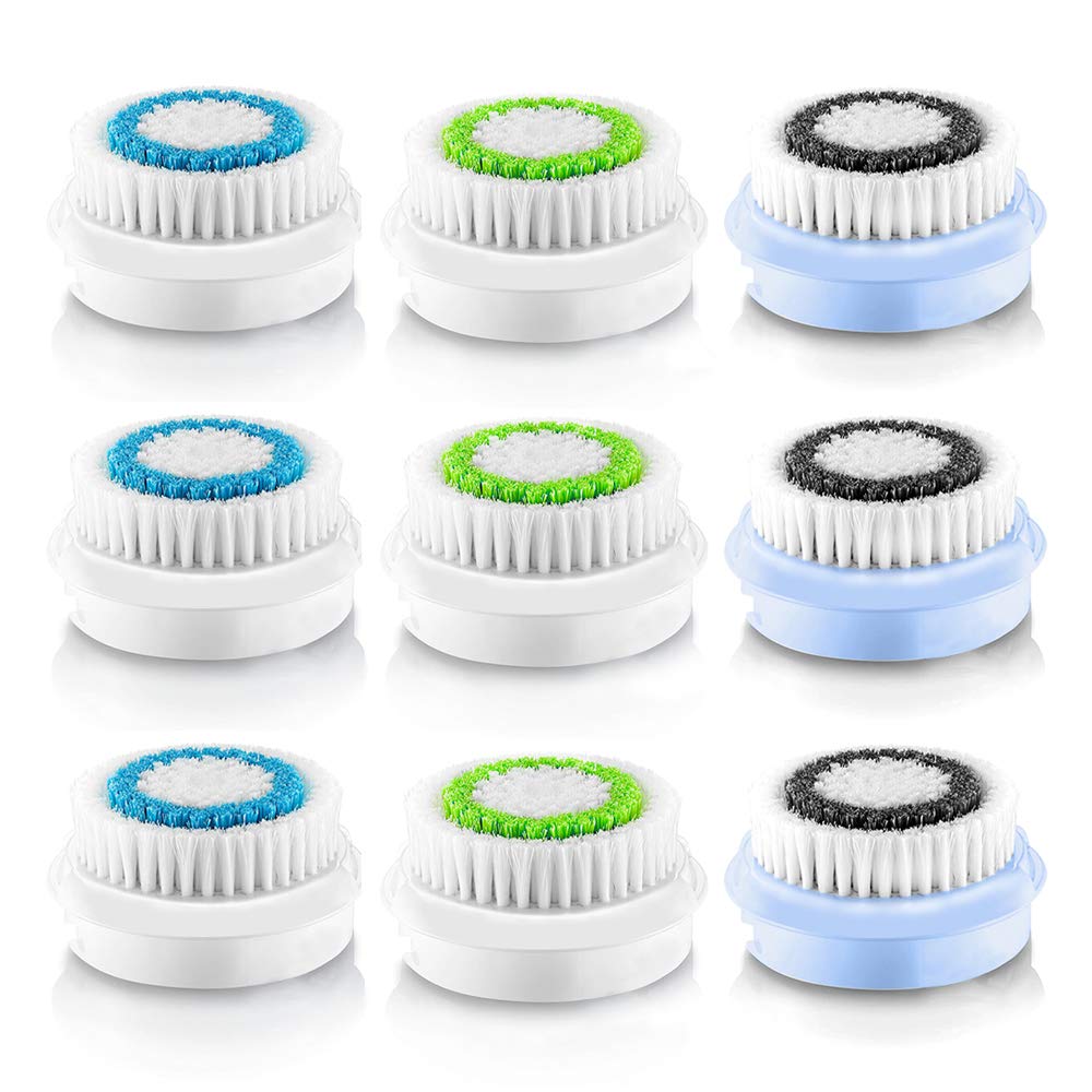 Best Quality Compatible Replacement Brush Head Facial Cleaning Tool (9 Pack): Beauty