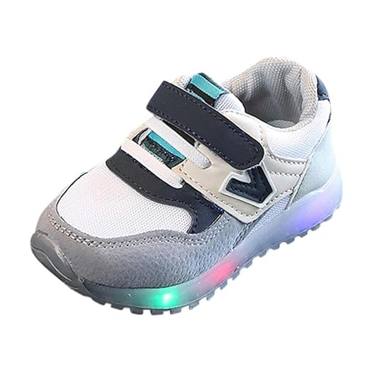 SOMESUN Baby Jungen Mädchen LED Licht Sport Schuhe Kinder Fashion Leuchtend Weiche Sohle Elastisch Atmungsaktiv Mesh Klassisc