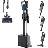 Eureka Stylus Elite NEC490BL Cordless Stick Vacuum, 350W Powerful Suction, Self-Emptying Station, 60-Min Runtime, Anti-Tangle