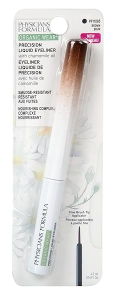 PHYSICIANS FORMULA ORGANIC WEAR ALL NATURAL LIQUID PRECISION EYELINER DARK BROWN, VEGAN, DERMATOLOGIST APPROVED