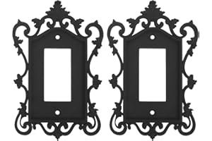OSOLADY 2PCS Wall Plate Gothic Decor - Gothic Light Switch Cover - Decorative Victorian Style Outlet Light Wall Plate Outlet 