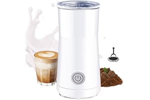 Huogary Milk Forther Simple Milk Frother and Steamer 2-in-1 Milk Steamer with Hot Milk Foam and Hot Milk for Latte, Macchiato