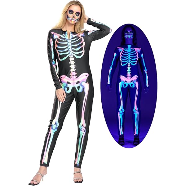 Disfraz Miss Skeleton Para Mujer |[Envío Halloween En 24h