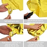 TONIFUL 16 Inch Gold Letter Balloons A-Z Set 52 Pieces Custom Phrase DIY view 3