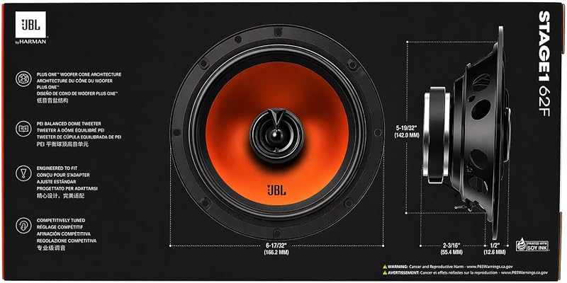 Stage1 GEN2 62F 6.5 in / 16.5 cm 2-Wege Koaxial Einbaulautsprecher Auto
