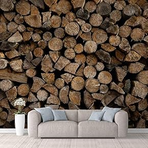 Wall Mural Brown Retro Wood Textured Paneling Removable Self-Adhesive Large Wallpaper - 66x96 inches