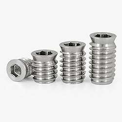 Wadayu 20pcs Threaded Inserts for Wood, Screw in