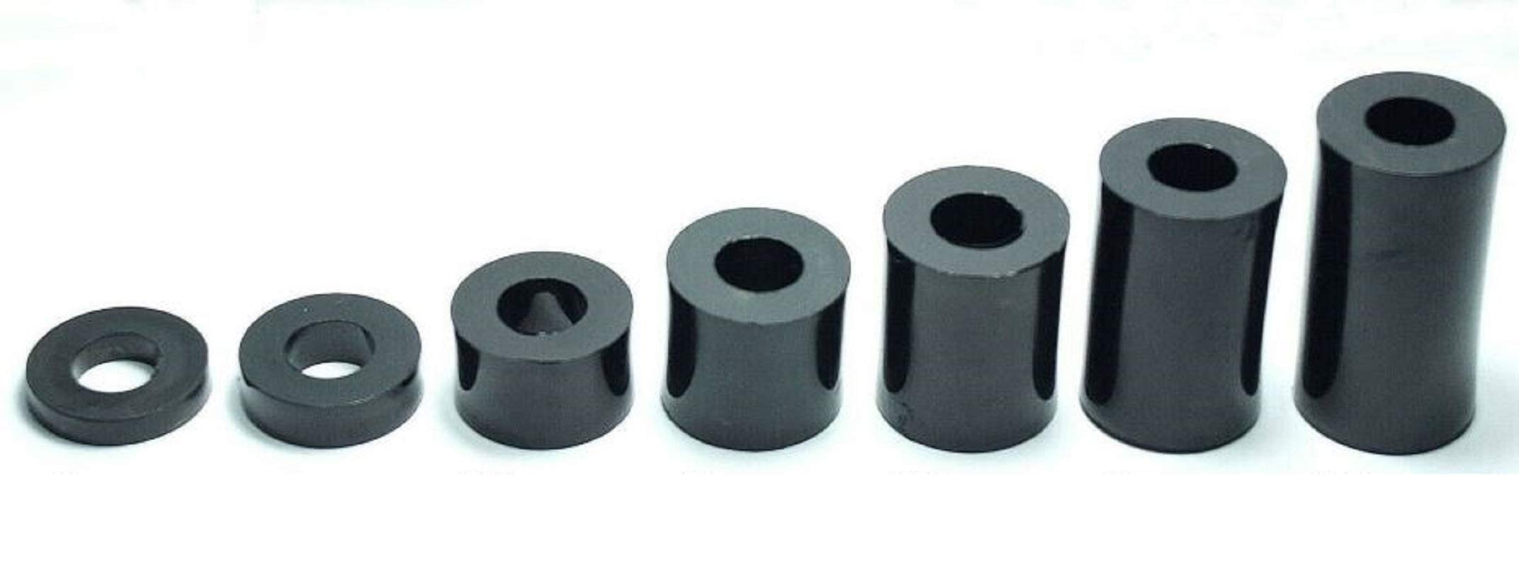 10X Plastic SPACERS M5 Thickness 4MM to 30MM ID 5MM OD 10MM WASHERS Screw Tube (Thickness L (mm) = 4)