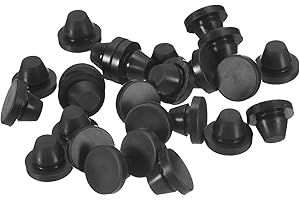 uxcell 25Pcs Silicone Plugs, Rubber Round Snap in Locking Hole Plugs for 8-8.5mm Hole, Hole Stoppers Waterproof Hole Plug for