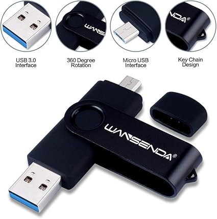 Cle Usb 32go Otg Usb Flash Drive 3 0 Pour Appareils Android Pc Tablette Mac 32go Noir Amazon Fr Informatique