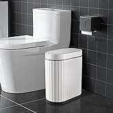 ELPHECO Bathroom Trash Can with Lid 2 Gallon Small Sensor Garbage Can, Slim Smart Trash Bin, Waterproof Automatic Wastebasket