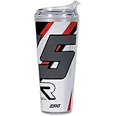 Rico Industries NASCAR Racing Tyler Reddick 24oz Acrylic Tumbler with Hinged Lid, Officially Licensed Double Wall Tumbler with Straw
