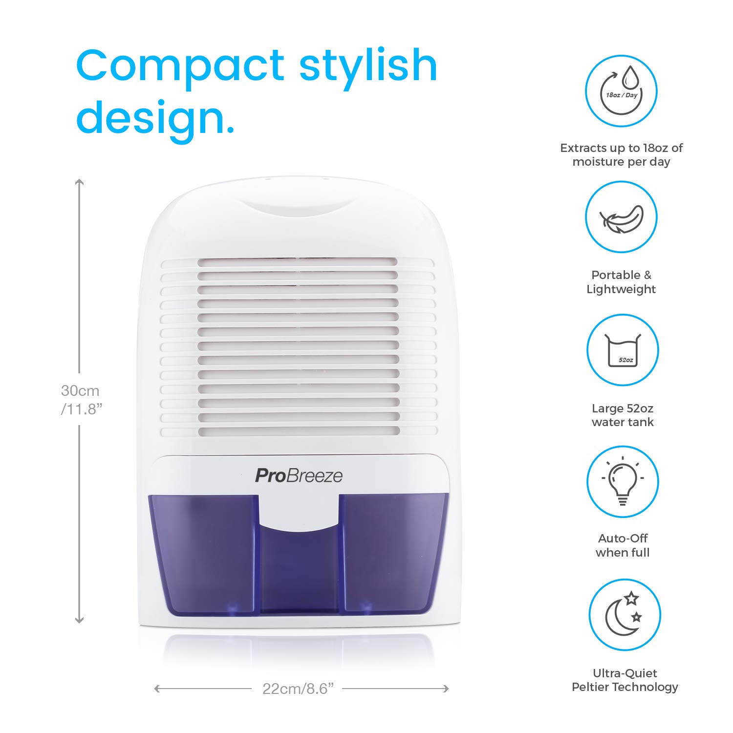 pro breeze electric mini dehumidifier 2200 cubic feet