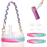HEYSKAY Water Bottle Handle with Strap for Stanley 12-40oz Tumbler Owala 24-40oz Water Bottle Strap Stanley Cup Accessories