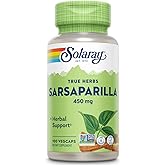 SOLARAY Sarsaparilla Root 450 mg - Traditional Herbal Support - Non-GMO, Vegan, Lab Verified - 60-Day Money-Back Guarantee - 100 Servings, 100 VegCaps