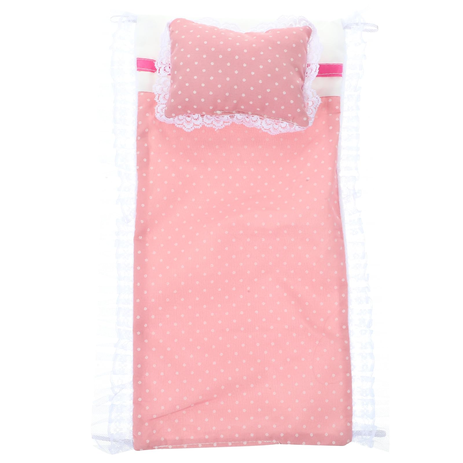 MUCKLILY Doll Bed Set Mini Sheet Set with Comforter and Pillows for Doll Beds Cradles and Cribs Realistic Bedding Accessories for S Bed Covers