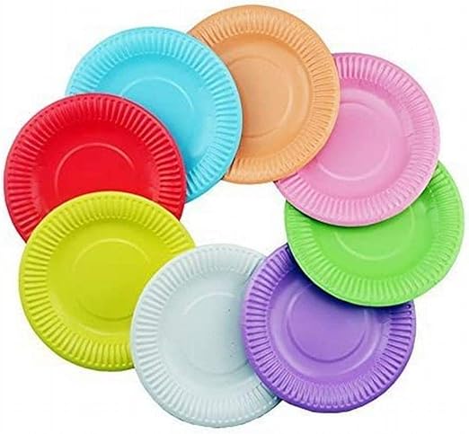 Amazon Update 手作り 紙皿 工作キット 材料 自由研究 工作シリーズ 幼稚園 保育園 直径16cmサイズ 8色 5 40皿 ペーパーアート 通販