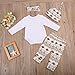 Baby Boys Girls My First Thanksgiving Romper Bodysuit and Turkeys Pants Outfit with Hat and Headband (70(3-6M), White 2)